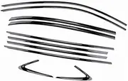 Jodriva Window Door Seals 10pc Car Exterior Window Trim, for A3 S3, for Sedan 2021-2023 Weatherstrips Seal Strip Cover Tape Gasket Sticker Car Door Weather Strip