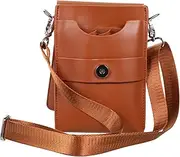 Baluue Scissors Fanny Pack Hairdressing Scissor Pouch Scissors Pouch Salon Cowhide Barber Hair Stylist Waist Bag Hair Cutting Shears Hairstylists Brown Leather