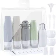 Travel Bottles for Toiletries 15 Pieces with Travel Toiletries Bag Travel Spr...