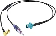 Fakra Z Male 90 Degrees to SMA Male DIN FM Male for Y-Splitter Cables On-Board Extension Cables(Z M to DINM SMA M90,7M)