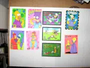 1994 THE SIMPSONS SERIES 2 INSERT WIGGLE 9 CARD LENTICULAR SET BART HOMER CRUSTY