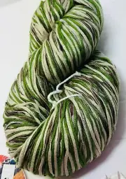 Lucci Yarns Bambootape Yarn Unit of 1 Bamboo Cotton Nylon OliveTanBrownNot Plied