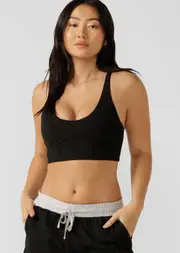 [Lorna Jane] Corset Long Line Bra in Black, Size - Small S Black