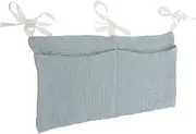 KOMBIUDA Cotton Stroller Bag Multi-Compartment Storage Hanging Organizer Portable for Bed Stroller