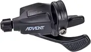 microSHIFT Advent Trail Trigger Pro E-Bike Right Shifter - 1 x 9-Speed, Single-Click, Silicone Thumb Pad, Advent, Black