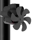 Flue Pipe Heat Powered Fireplace Fan 6 Blade Energy Saving Sturdy Aluminum