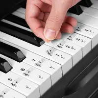 在飛比找momo購物網優惠-【KM MUSIC】鋼琴鍵盤貼 鍵盤貼 音階貼 88鍵/61