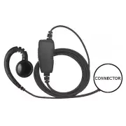 1-Wire Swivel Earpiece PTT Mic Large Speaker for Kenwood PKT-23 Two-Way Radios