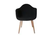 SK Designer Living | Replica Eames DAW Hal Inspired Chair | Charcoal & Natural