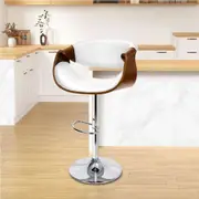 ALFORDSON Bar Stool Gas Lift Upholstered Whit