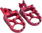 CNC Wide Foot Pegs MX for Honda CR125/250 02-07, CRF150R 07-19, CRF250R 04-19, CRF250X 04-19, CRF450R 02-19, CRF450RX 17-19, CRF450X 05-19 CRF250L/M 12-18, CRF250RALLY 17-18,Red
