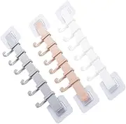 Hook Wall-Mounted Coat Rack Robe Hat Towel Holder Pp Plastic Space Efficient Storage Multifunctional for Home