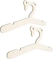 Cabilock 2pcs Wooden Hangers for Clothes Compact Decorative DIY Hanger Props Safe Lightweight for Organized Nursery Storage