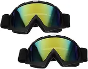 TOKIDNY Sport Cycling Goggles 2 Pieces Lenses Windproof Comfortable Snow Skiing Bike Motorbike Outdoor Goggles