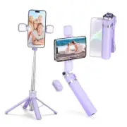Mini iPhone Tripod Stand, 38" Phone Tripod &Selfie Stick with Wireless