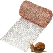 Copper Mesh Slug Repellent, 12M Cuttable Woven Copper Mesh Wire Rodent Mesh Roll for Preventing Snails and Mice Trapping Copper Wire Mesh for Protecting Seedlings
