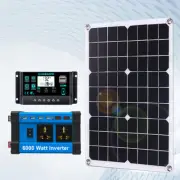 6000W-100A 110V Solar Panel Kit Complete Solar Power Generator Home Grid SysteJq