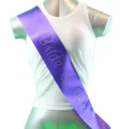 Hens Sash Diamante Crystal Sashes Bridal - Purple