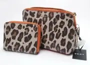 DKNY Bryant Top Zip Dome Crossbody Bag Leo Leather Handbag Gold Chain Strap