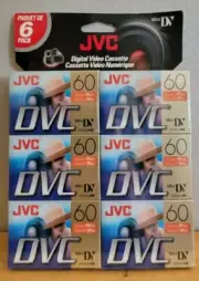 Brand New Factory Sealed - 6-Pack JVC Mini DVC 60 Min. Digital Video Cassettes.