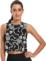 [Joisal] We Will Rock You Exercise Tank Tops for Women Crop Yoga Running Gym Womens Active Tops