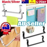 Over Door Tea Towel Holder Rack Bathroom Rail Cupboard Hanger Kitchen Bar Hook D