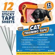 Cat Scratch Deterrent Tape – 12 Double Sided anti Scratching Stic