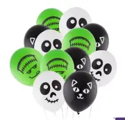 Halloween Latex Balloons Frankenstein Ghost & Cat Printed Latex Balloons 10p