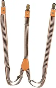 [Ipetboom] Elastic Men Suspender Comfortable Strap Clip for Suit and Jeans Strong Metal Clip