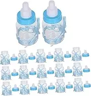 24pcs Candy Jars: Adorable Bear Shaped Candy Containers - Transparent Bottle Boxes For Party Favors And Baby Shower