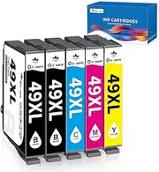 OINKWERE 5-Pack 49XL 49 XL Ink Cartridge Relacement for Epson 49XL Ink cartridges Compatible for Expression Home XP-2205 XP-4205 Printer Ink cartridges