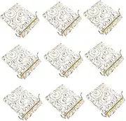 50pcs Wedding Organza Storage Bags Drawstring Gilding Pouch for Candy Bag for Parties Lightweight and Portable for Christmas Weddings and Events