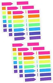 NUOBESTY 2pcs 6 Guided Reading Strips Fluorescent Highlight Strips Page Markers School Stickers School Supplies Decorative Tabs for Boys and Girls Portable Book Markers