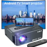 1080P 8K Mini Portable Wifi Bluetooth LED Projector Android Projector Theater AU