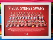 Framed 2020 SYDNEY SWANS AFL Poster - 84cm x 59.5cm x 3cm