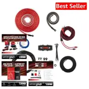 0 Gauge Amplifier Wiring Kit with ANL Fuse Holder - Complete Set for Audiophiles