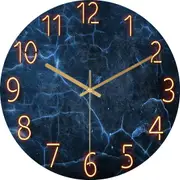 12 Inch Fashion Glass Quartz Clock Home Living Quiet Silent Simple Clock 02 COLOR