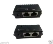 2pcs Simple Passive PoE Injector for IP Camera,VoIP Phone, AP Mikrotik,Tranzeo
