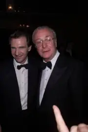 British actors Michael Caine and Ralph Fiennes attend the BAFTA Aw- Old Photo