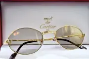 Cartier St Honore vintage sunglasses C decor New 53-22 Large