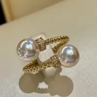 在飛比找樂天市場購物網優惠-diy手工配件 S925純銀麻花雙珠戒指空托配飾珍珠手飾指環