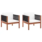 Garden Chairs 2 pcs Solid Acacia Wood vidaXL