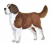 Custom Dog Portraits[St. Bernard] Embroidered Iron On/Sew Patch [5" x 4.5"]