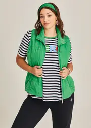 [Virtuelle] Taking Shape Quilted Light Weight Vest Size 20 in Kelly Green - Plus Size Women's Clothing Kelly Green