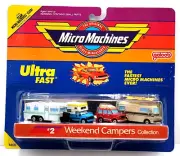 VINTAGE 1989 GALOOB MICRO MACHINES #2 WEEKEND CAMPERS COLLECTION - NICE
