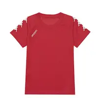 在飛比找PChome24h購物優惠-KAPPA義大利舒適小童吸溼排汗男款圓領T恤 正紅 3416