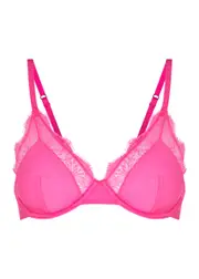 Love Stories Love Lace Satin-jersey Underwired bra - Pink 32D (32D)