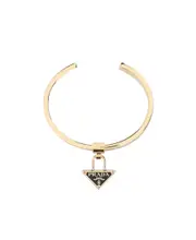 Prada Triangle Logo Charm Bracelet Yellow