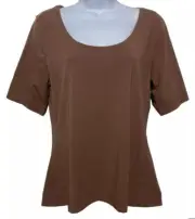 Athleta Outbound Scoop Tee Shirt Women Size M Rustic Beige Short Sleeve NEW