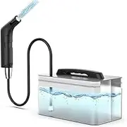 Electric Rechargeable Handheld Personal Travel Bidet Sprayer for Toilet,Bathroom and Outdoor Hiking，Sprayer Muslim Shower Spray Clean with 2.3Liters Water Storage (Black 2.3Liters)